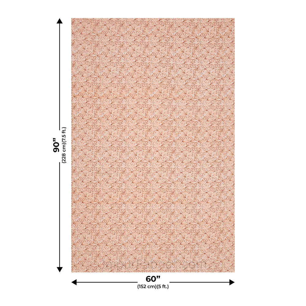 Geometricity Peach Single Bed Dohar Blanket